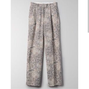 Babaton Sadiki Snakeskin Wide Leg Pleated Trousers Pants Maximalist Career  4